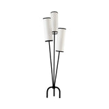 Liang & Eimil Trevi Floor Lamp – White Linen/Black Metal