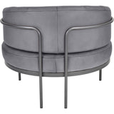 Libra Interiors Angus Club Chair – Concrete Grey Leather