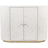 Libra Interiors Aspen Bone Inlay Two Door Cabinet