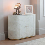 Libra Interiors Aspen Bone Inlay Two Door Cabinet