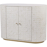 Libra Interiors Aspen Bone Inlay Two Door Cabinet