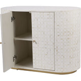 Libra Interiors Aspen Bone Inlay Two Door Cabinet