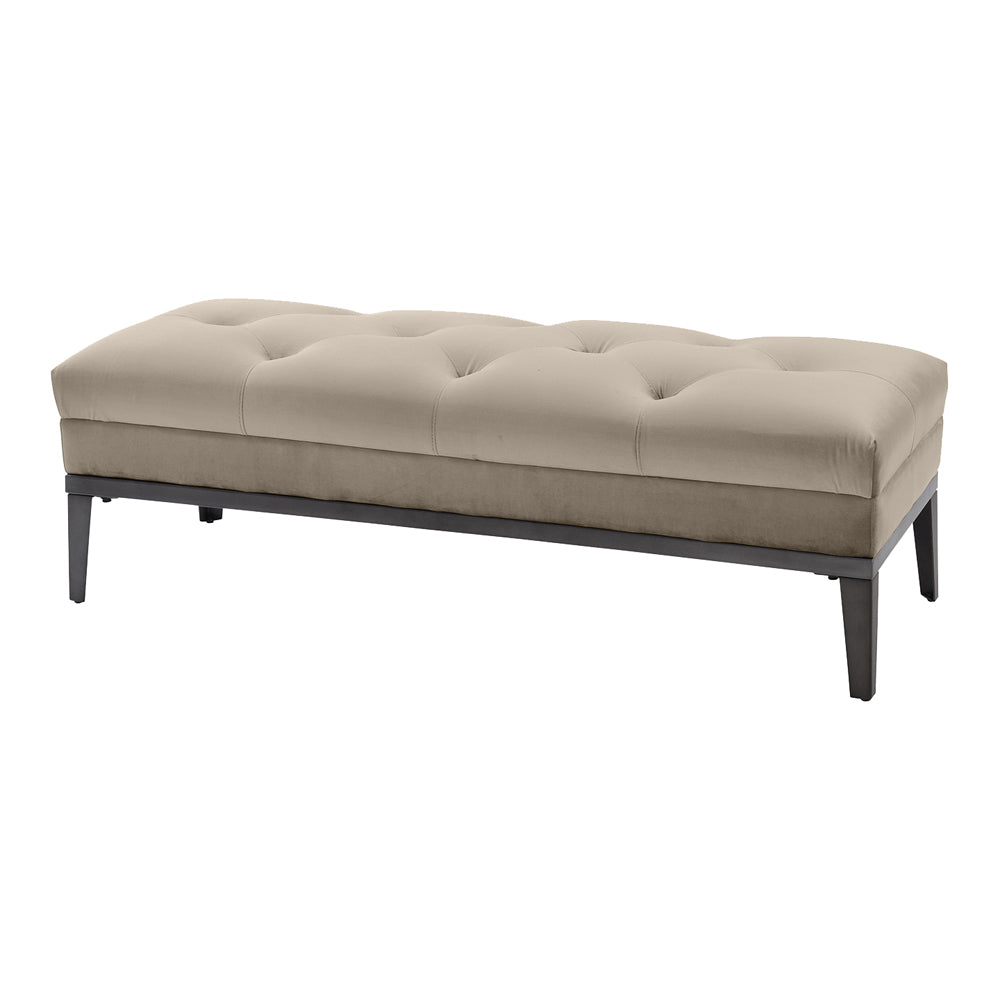 Libra Interiors Belgravia Ottoman – Mink Velvet