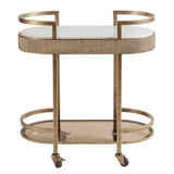 Libra Interiors Belvedere Drinks Trolley – Aged Gold