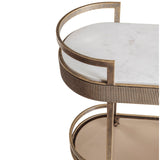Libra Interiors Belvedere Drinks Trolley – Aged Gold