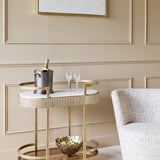 Libra Interiors Belvedere Drinks Trolley – Aged Gold