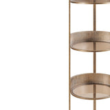 Libra Interiors Belvedere Round Shelving Unit – Aged Gold