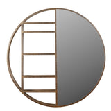 Libra Interiors Belvedere Shelving Mirror - Large - Aged Gold