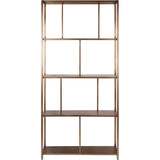Libra Interiors Brooks Shelving Unit – Brushed Champagne Gold