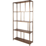 Libra Interiors Brooks Shelving Unit – Brushed Champagne Gold