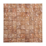 Libra Interiors Carved Wooden Mosaic Geometric Wall Art