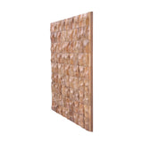 Libra Interiors Carved Wooden Mosaic Geometric Wall Art