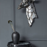 Libra Interiors Dappled Silver Giraffe Head Wall Plaque