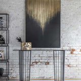 Libra Interiors Golden Rain Framed Canvas