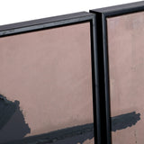 Libra Interiors Impasto Brushstrokes Framed Canvas – Set of 2 – Taupe