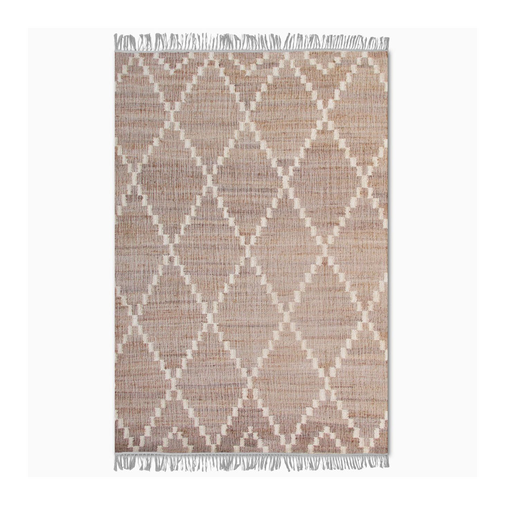 Libra Interiors Laridel Punja Jute and Wool Rug – Natural and Ivory