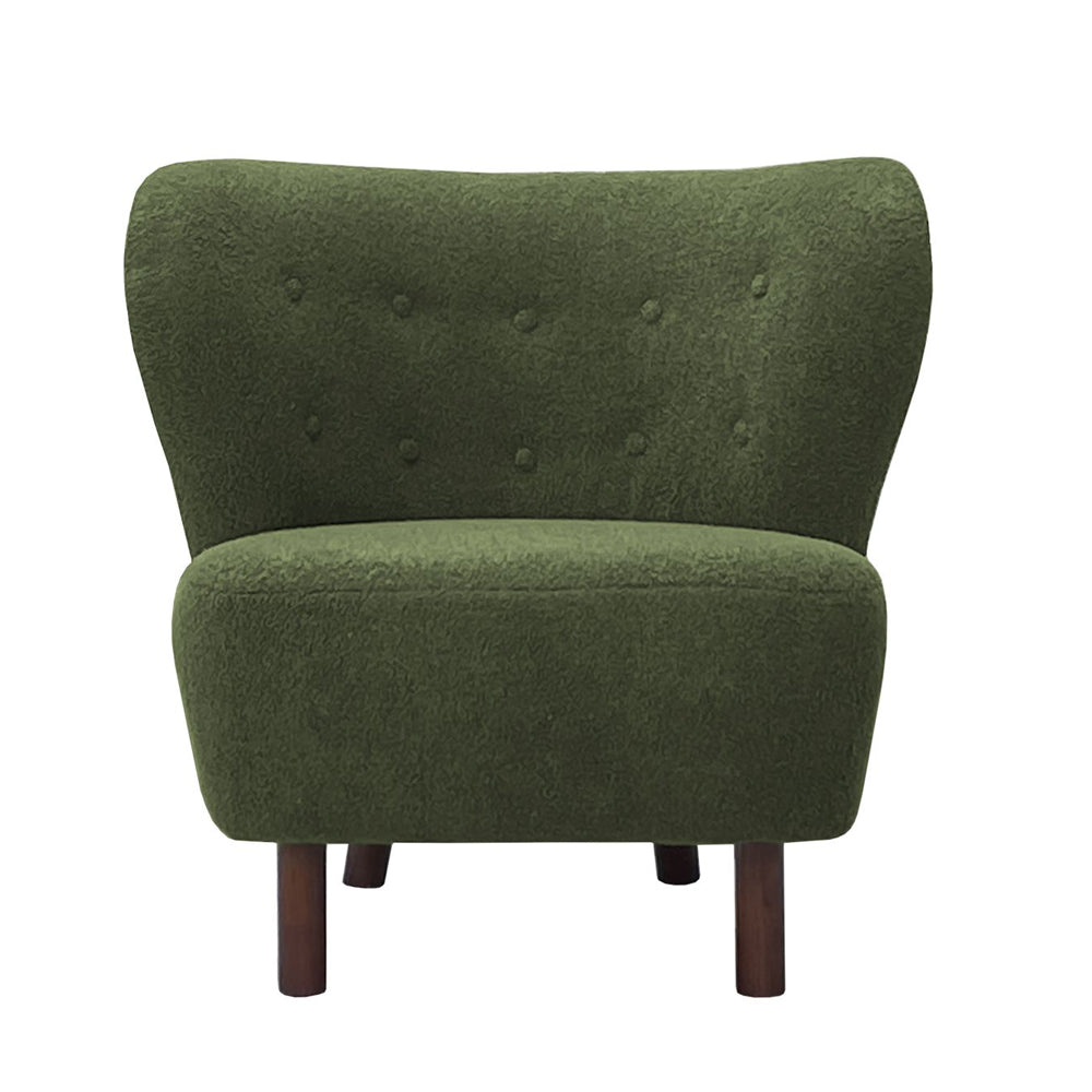 Libra Interiors Lewis Occasional Chair – Green Boucle