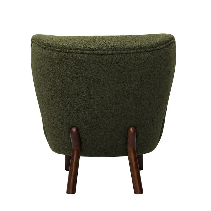 Libra Interiors Lewis Occasional Chair – Green Boucle