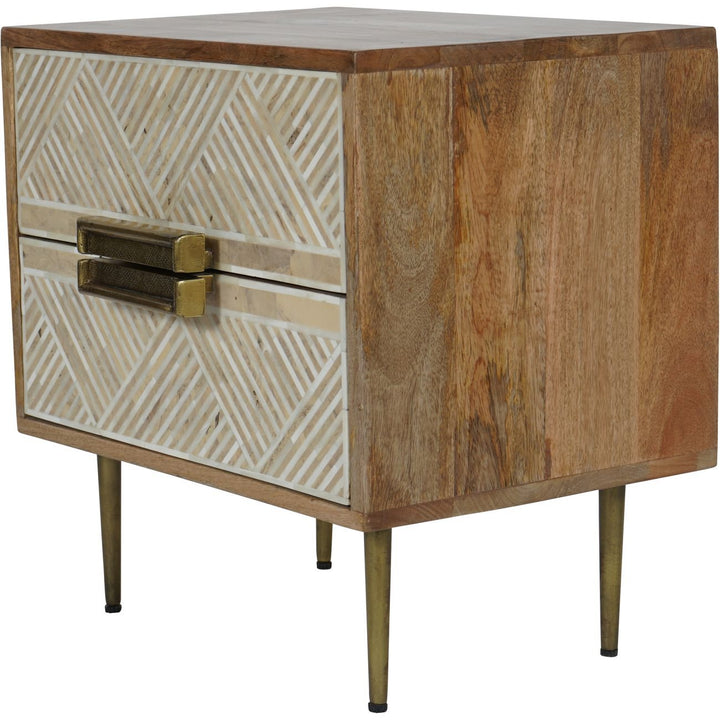 Libra Interiors Linden Bedside Table – 2 Drawers