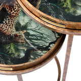 Libra Interiors Lounging Leopards Side Tray Tables - Set of 2