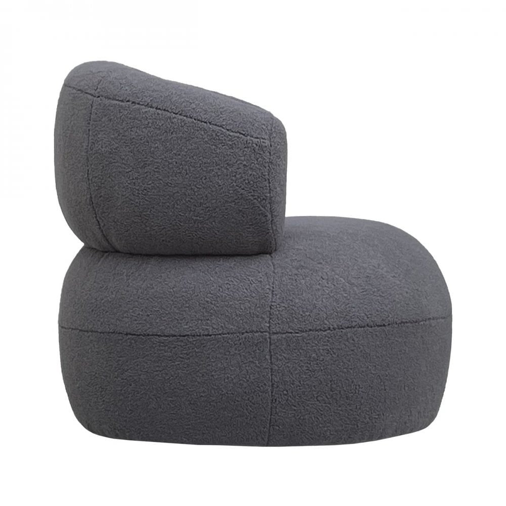 Libra Interiors Luna Occasional Chair – Grey Boucle