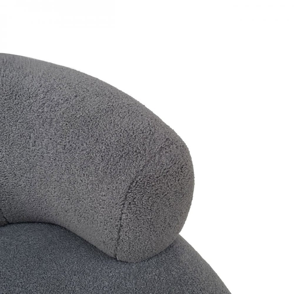 Libra Interiors Luna Occasional Chair – Grey Boucle