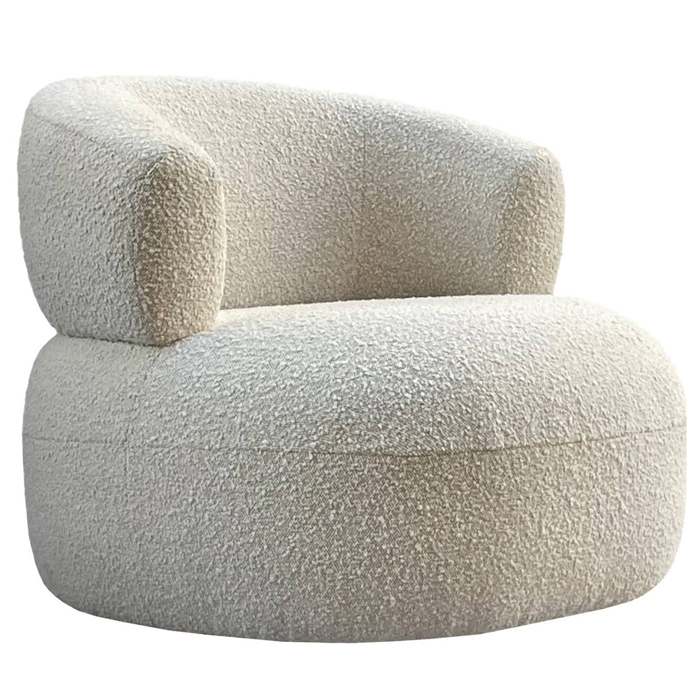Libra Interiors Luna Occasional Chair – Ivory Boucle