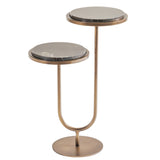 Libra Interiors Marco Accent Table - Royal Gold Marble