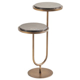 Libra Interiors Marco Accent Table - Royal Gold Marble