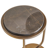 Libra Interiors Marco Accent Table - Royal Gold Marble