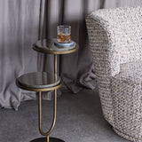 Libra Interiors Marco Accent Table - Royal Gold Marble
