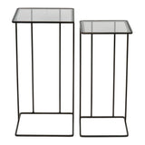 Libra Interiors Saltzburg Nesting Side Tables in Dark Bronze – Set of 2