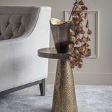 Libra Interiors Sandbanks Side Table – Rustic Antique Gold