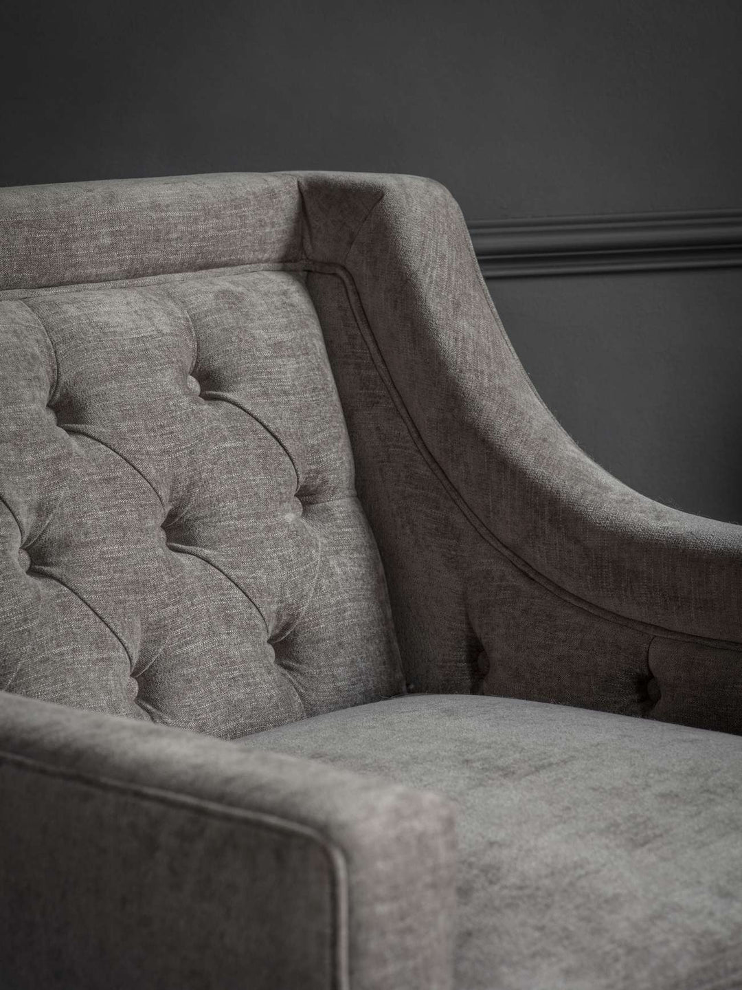 Libra Interiors Theodore Armchair – Warm Grey Fabric