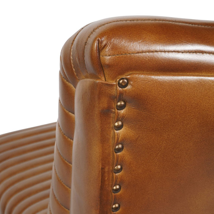 Libra Interiors Trinity Occasional Chair – Cognac Brown Leather