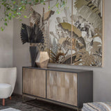 Libra Interiors Tropical Birds Three-Piece Canvas