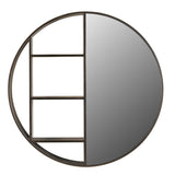Libra Interiors Belvedere Shelving Mirror - Small - Dark Bronze