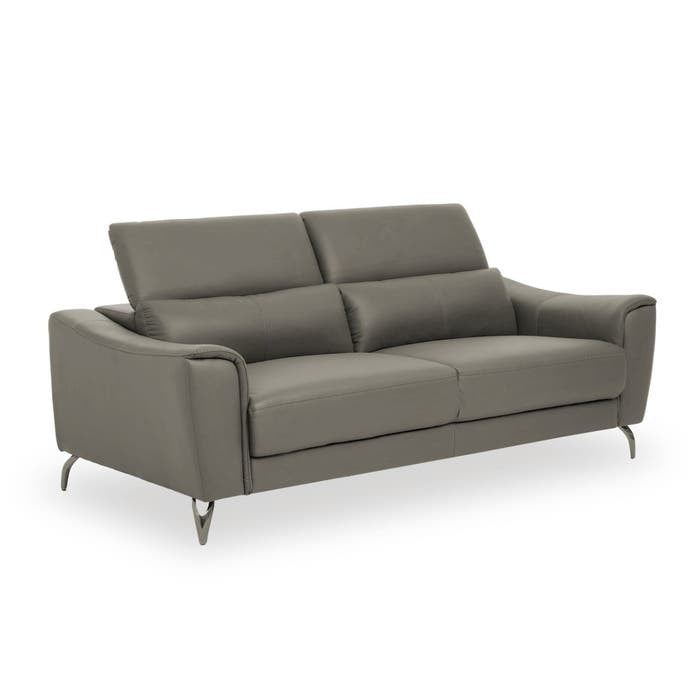 Lincoln 3-Seater Sofa – Grey Leather