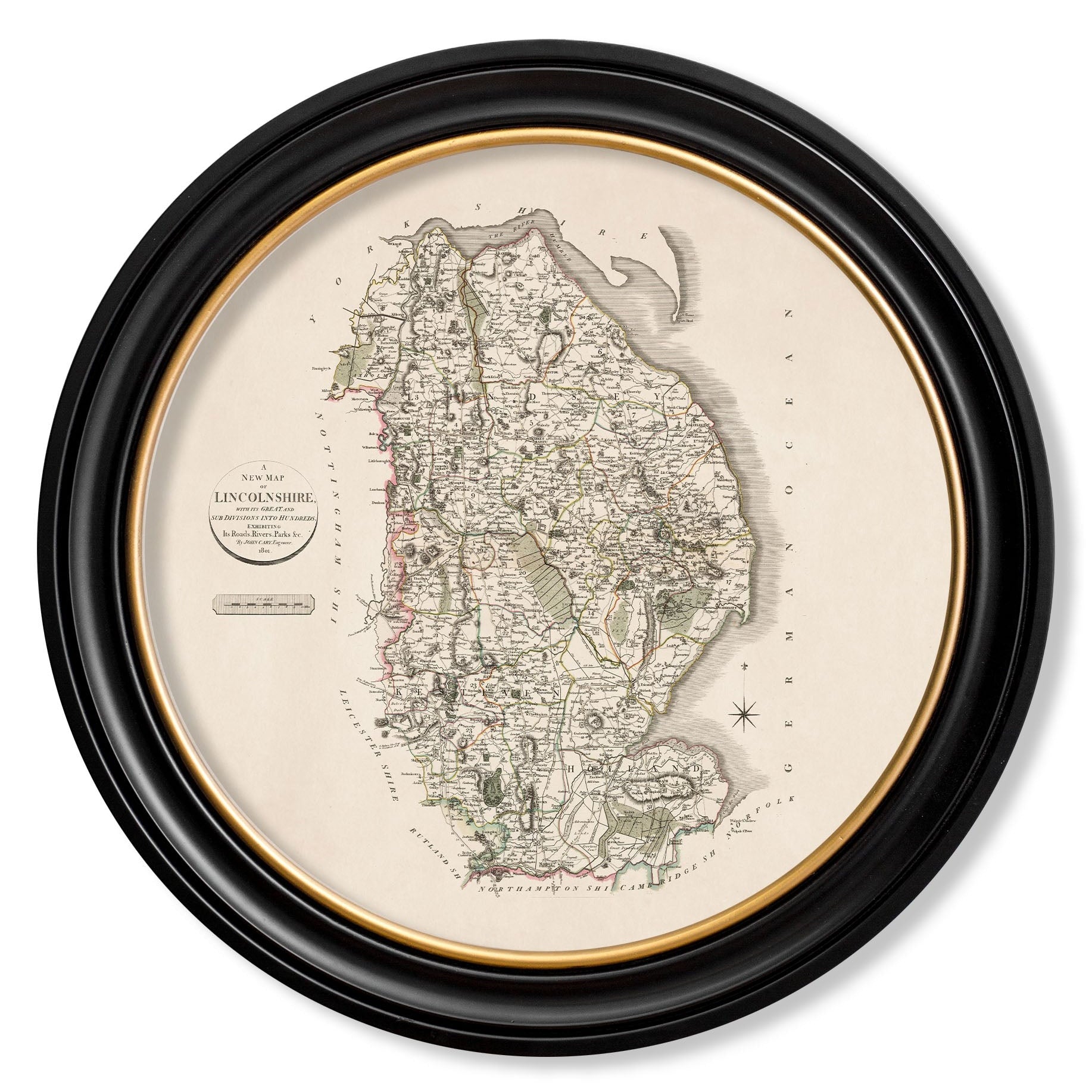 c.1806 County Maps of England - Round