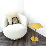 Little Petal Side Table in Gold Metal