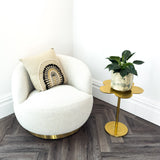Little Petal Side Table in Gold Metal