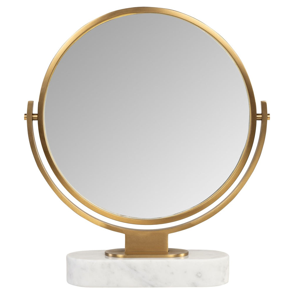 Livia Large Dressing Table Mirror Brushed Gold Shropshire Design Livia Large Dressing Table Mirror Brushed Gold Shropshire Design