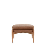Luella Footstool – Vintage Brown Leather