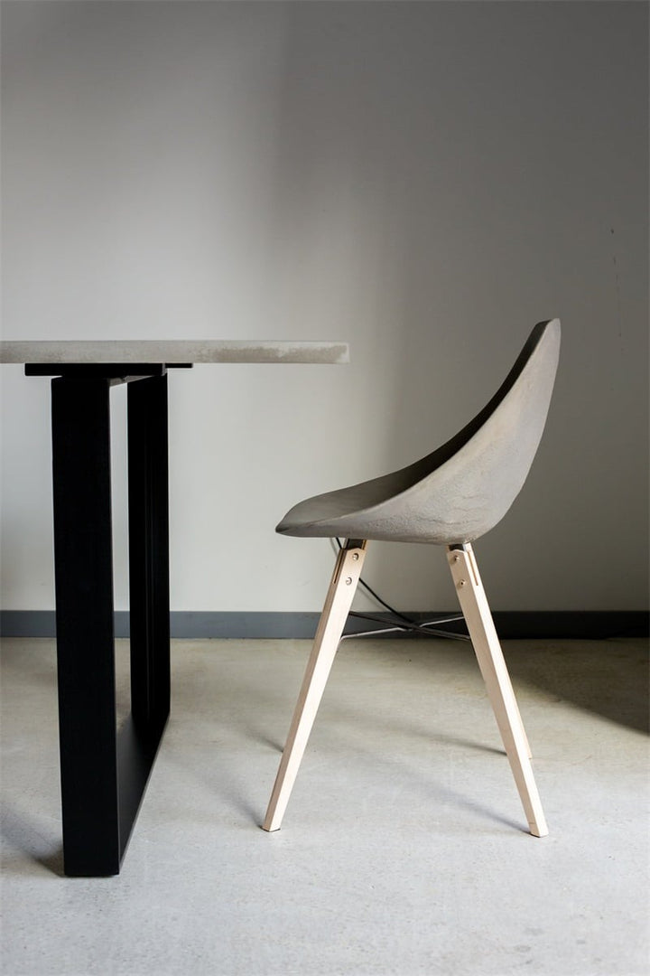 Lyon Beton Hauteville Chair with Concrete Seat and Birch Plywood Legs