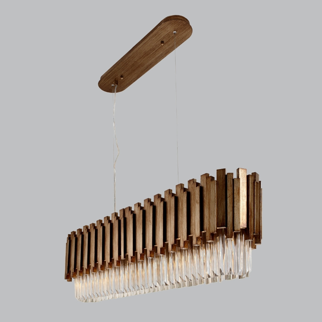 Livingsley Mars Over Table Chandelier – Antique Gold
