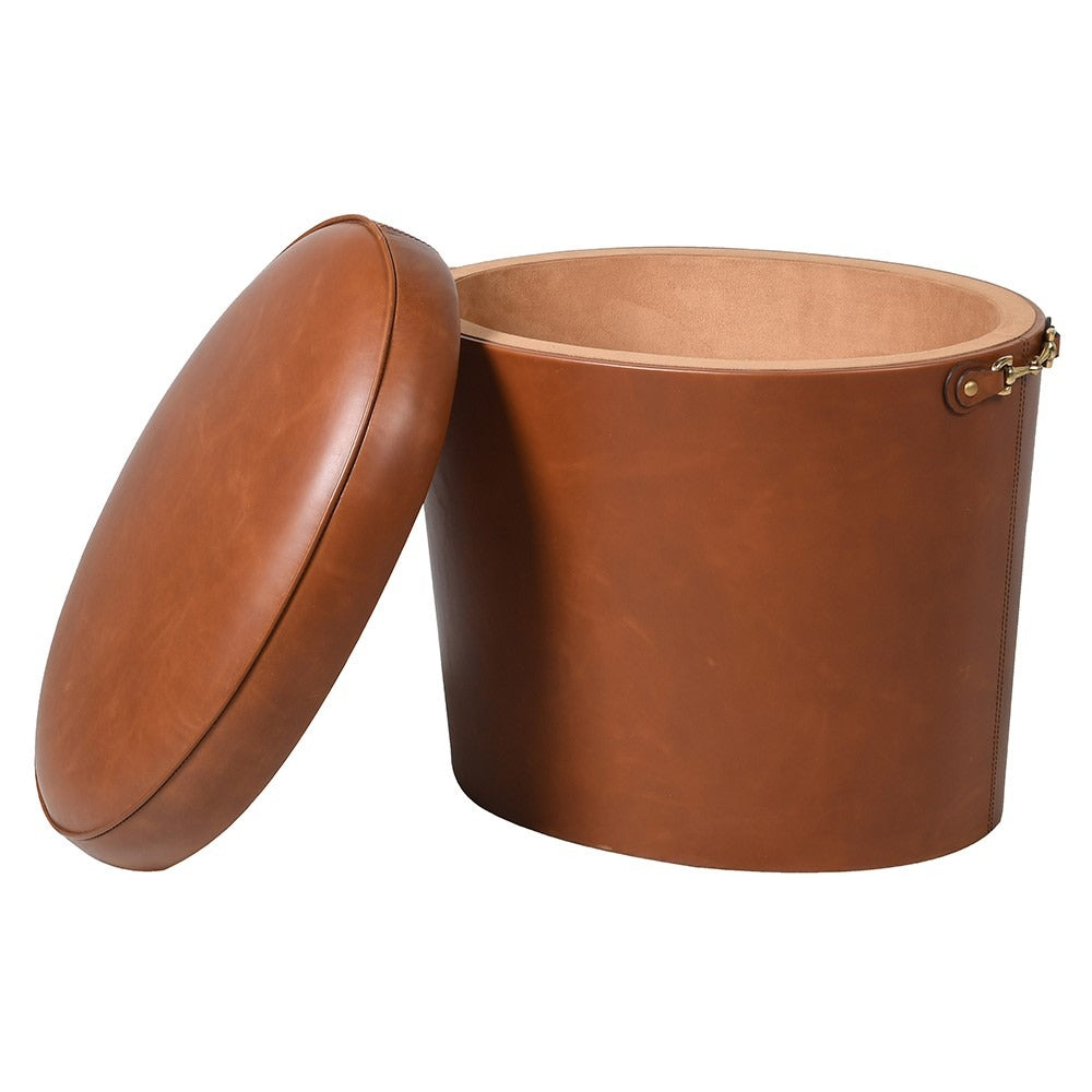 Mason Bucket Stool – Tan Leather