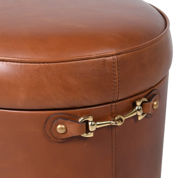 Mason Bucket Stool – Tan Leather