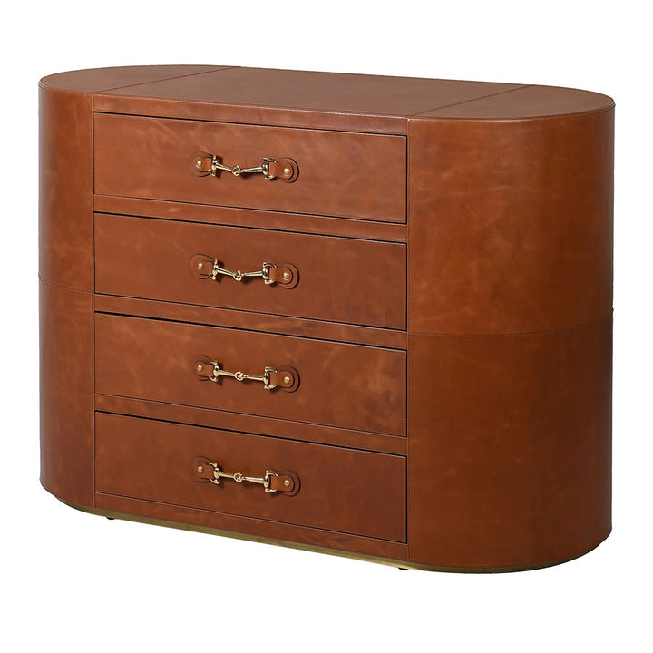 Mason Chest of Drawers – Tan Leather