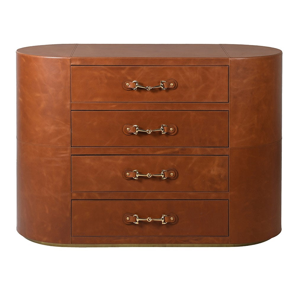 Mason Chest of Drawers – Tan Leather