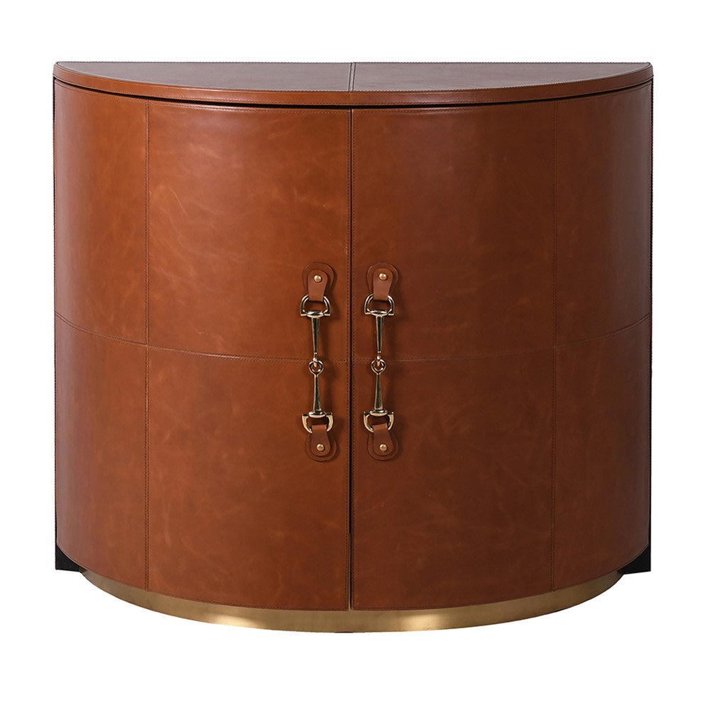Mason Dome Cabinet – Tan Leather